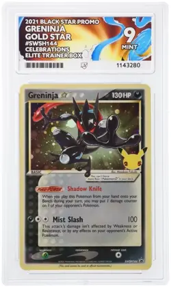 Pokemon 2021 Black Star Promo Greninja Gold Star SWSH144 Celebrations Ace 9 - Image 1