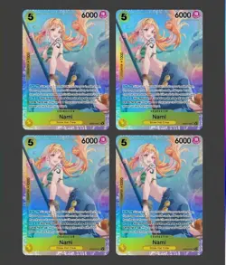 One Piece TCG Extra Booster: Heroines Edition EB03-053 Nami SR NM English x4 - Image 1
