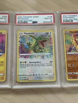Pokemon Vivid Voltage Amazing Rare PSA 10 Set. Rayquaza 138 Raikou 50 Zamazenta - Image 4