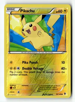 Pokemon Card Pikachu Reverse Holo LP Boundaries Crossed 50/149 - Image 1