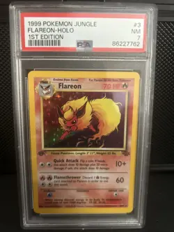 Pokemon Flareon Jungle 1st Edition Holo Rare PSA 7 - Image 1