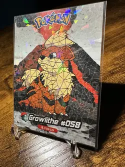 2024 Pokemon Peru Crystal Card Collection #058 Growlithe Cracked Ice - Image 2