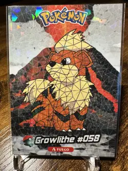 2024 Pokemon Peru Crystal Card Collection #058 Growlithe Cracked Ice - Image 3