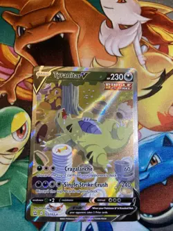 2021 Pokemon SWSH Battle Styles Tyranitar V Alt Art 155/163 🔥 - Image 1