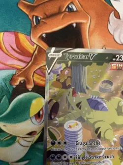 2021 Pokemon SWSH Battle Styles Tyranitar V Alt Art 155/163 🔥 - Image 5