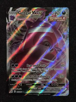 Pokemon TCG - Gengar VMAX 157/264 Swsh08 Fusion Strike Ultra Rare Holo NM - Image 1