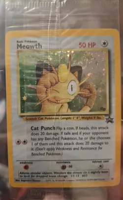 Pokemon TCG Meowth Holo #10 Black Star Gameboy Exclusive Factory Sealed - Image 1