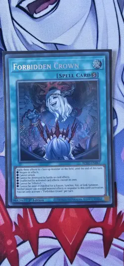 Yu-Gi-Oh! TCG Forbidden Crown 1st Edition Secret Rare BPRO-EN067 Mint Condition - Image 1
