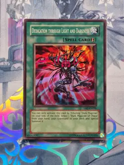DR2-EN096 Dedication Through Light and Darkness Super Rare UNL Ed LP! YuGiOh TCG - Image 1