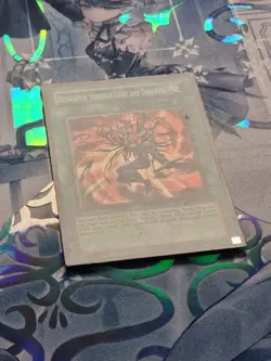 DR2-EN096 Dedication Through Light and Darkness Super Rare UNL Ed LP! YuGiOh TCG - Image 2