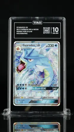 Pokemon Sun & Moon Gyarados GX 16/68 Hidden Fates Holo TAG 10 - Image 1