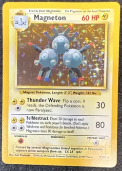 Magneton 9/102 Pokemon Base Set Holo Rare 1999 WOTC 60HP Vintage Hologram Card💎 - Image 1