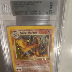 Blaine's Charizard Gym Challenge Unlimited Holo #2/132 BGS 9 2000 Pokemon Error - Image 1