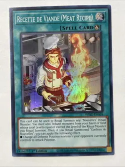 Yugioh! Recette de Viande (Meat Recipe) - WISU-EN038 - Super Rare - 1st Edition - Image 1