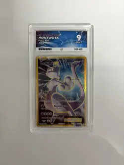 Pokemon TCG Mewtwo EX Evolutions Full Art Holo 103 Ace 9 Graded Minor Crack - Image 1