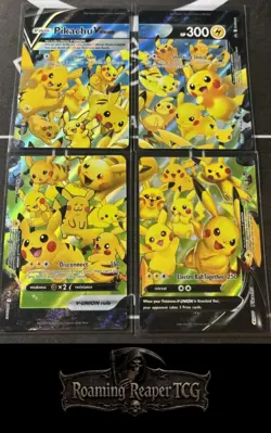 Pokemon Celebrations - Pikachu V-UNION Set SWSH139 SWSH140 SWSH141 NM SWSH142 NM - Image 1