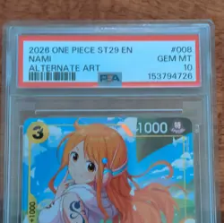 Nami ST29-008 Alt Art Foil English One Piece TCG PSA 10 - Image 2