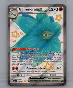 Glimmora ex 218/091 Pokemon TCG Paldean Fates Shiny Full Art Ultra Rare Card NM - Image 1