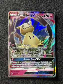 Pokemon TCG Mimikyu GX 149/214 Sun Moon Lost Thunder Card LP/MP Holo Card - Image 1
