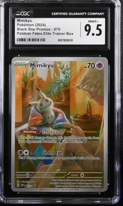 CGC 9.5 Mimikyu SVP 075 - Paldean Fates ETB Promo- Graded Pokemon Card - Image 1