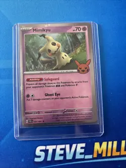 Mimikyu Holo Rare Paldean Fates Trick or Trade Pokemon TCG Card 037/091 - Image 1