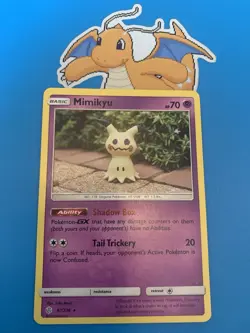Pokemon Mimikyu TCG Cosmic Eclipse Card 97/236 Regular Rare LP-NM - Image 1