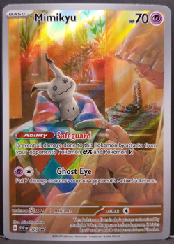 Mimikyu SVP075 Paldean Fates Promo Illustration Pokemon Card English NM - Image 1