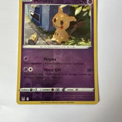 Pokemon TCG Mimikyu Lost Origin Reverse Holo Rare Card 080/196 NM Condition - Image 2