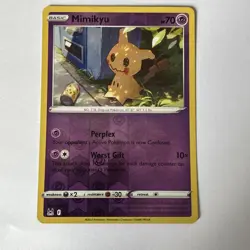 Pokemon TCG Mimikyu Lost Origin Reverse Holo Rare Card 080/196 NM Condition - Image 4