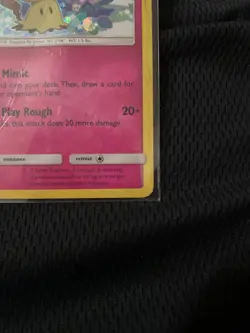DAMAGED Mimikyu Sun & Moon Black Star Promo SM163 Holo Pokemon TCG Card - Image 5