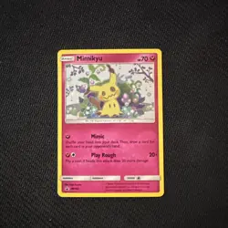 Mimikyu Sun & Moon Black Star Promo SM163 Holo Pokemon TCG Card - Image 1