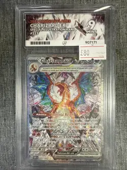Pokemon TCG Holo Charizard EX Sir Obsidian Flames Ace 9 Card 223/197 - Image 1