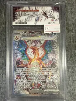 Pokemon TCG Holo Charizard EX Sir Obsidian Flames Ace 9 Card 223/197 - Image 3