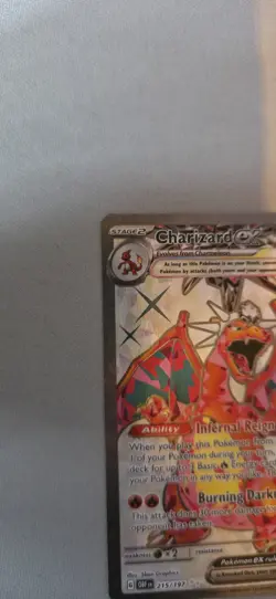 Pokemon TCG Charizard ex 215/197 Obsidian Flames Rare Full Art Holo EN - Image 5