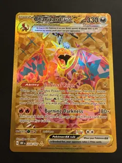 Pokemon TCG Charizard EX Hyper Rare Holo Card 228/197 Sv03: Obsidian Flames - Image 1