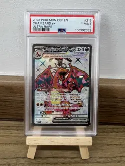 Pokemon TCG Charizard EX Obsidian Flames Ultra Rare Holo Card 215/197 PSA 9 - Image 1