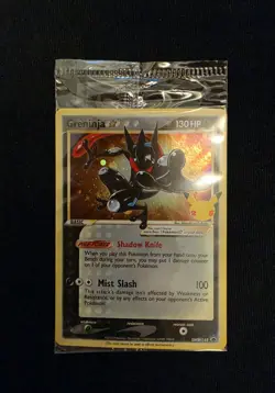 Pokemon TCG Greninja Gold Star Promo SWSH144 25th Celebrations ETB Card Sealed - Image 1