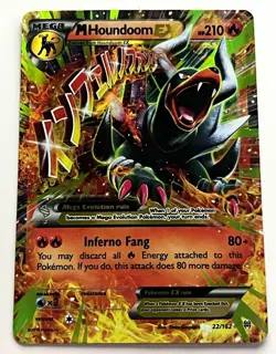 Pokemon TCG M Houndoom EX 22/162 Breakthrough Ultra Rare Full Art Holo ENG - Image 1