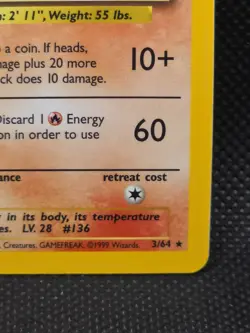 Pokemon Card - Flareon 3/64 Unlimited Holo Rare - Jungle WOTC - NM - Image 5