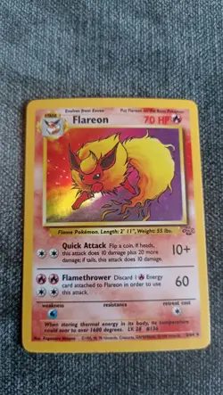 Jungle Flareon 3/64 Holo Rare Pokemon TCG WOTC 1999 English Vintage Near Mint - Image 4