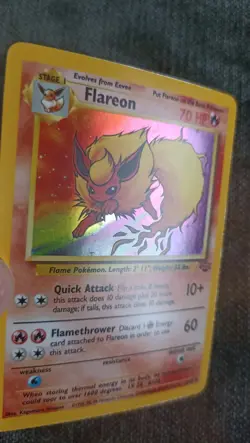 Jungle Flareon 3/64 Holo Rare Pokemon TCG WOTC 1999 English Vintage Near Mint - Image 5