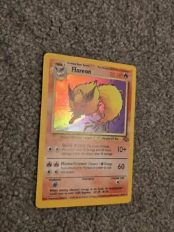 Pokemon TCG Flareon Jungle Holo Rare Card 3/64 1999 Edition - Image 3