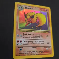 Flareon Holo Rare 3/64 Jungle Set 1999 WOTC Pokemon TCG Vintage Holo English - Image 4