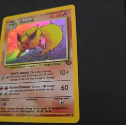 Flareon Holo Rare 3/64 Jungle Set 1999 WOTC Pokemon TCG Vintage Holo English - Image 5