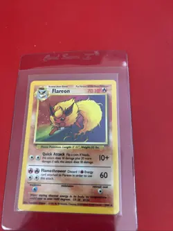 Pokemon TCG Flareon Jungle 3/64 Unlimited Holo Rare *No Symbol Error LP - Image 2