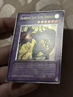 Yugioh Elemental Hero Flame Wingman TLM-EN035 Ultimate Rare 1st Edition UDE MINT - Image 5