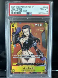 Bandai One Piece Card Game EN Nico Robin Full Art Foil PSA 10 2026 ST29-009 - Image 1