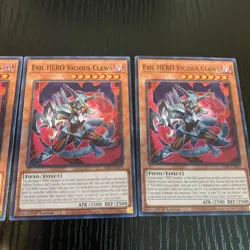 Yugioh! 3x Evil HERO Vicious Claws ALIN-EN005 Common 1st Ed NM - Image 3