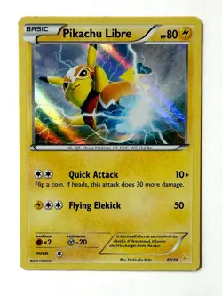 Pikachu Libre 30/30 Holo XY Trainer Kit 2016 Pokemon Card Rare MP - Image 1