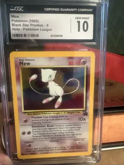 Mew #9 WOTC Holo Black Star Promo 2000 CGC Gem Mint 10 Pokemon TCG Card #9 Rare - Image 1